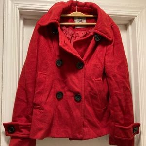 Ladies/teen medium Red peacoat polyester
